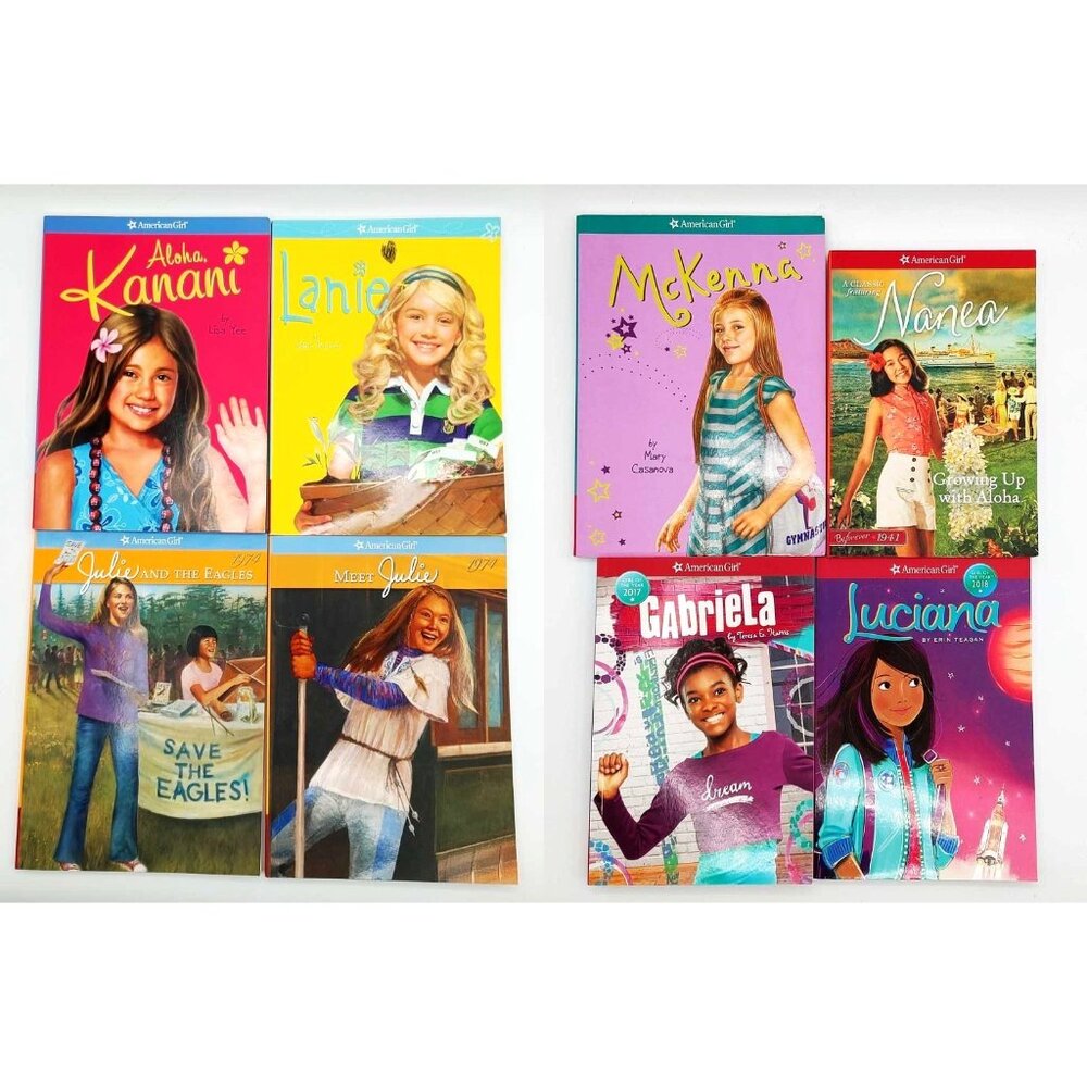 Lot Of 8 American Girl Books Julie, Lanie & Kanani